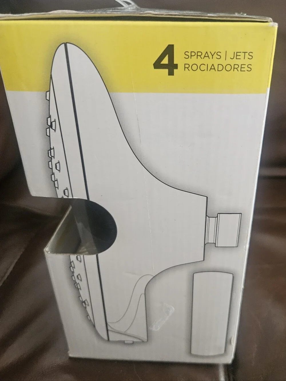 American Standard Spectra eTouch Showerhead - White/Yellow Accents
